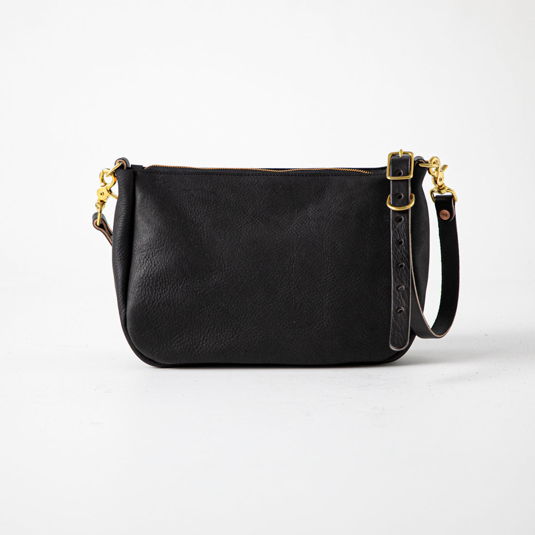 Black Leather Crossbody Bag