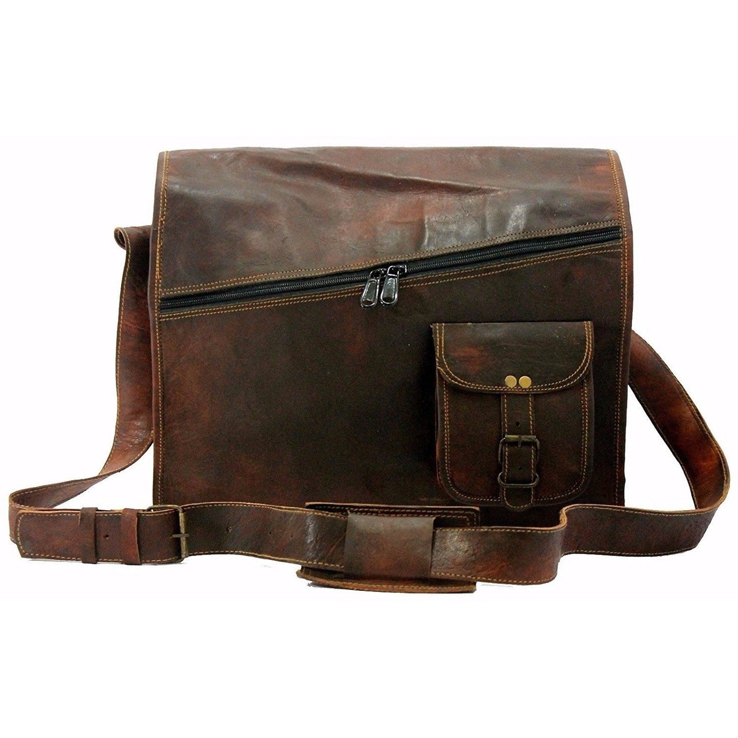 Rustic Shade Authentic Leather Messenger Bag