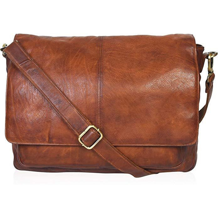 Leather Messenger Bag for Men & Women