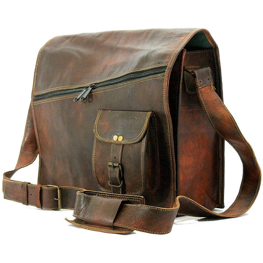 Rustic Shade Authentic Leather Messenger Bag