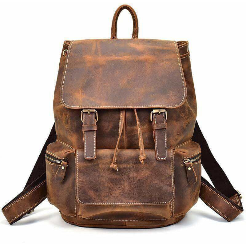 Crazy Horse Buffalo Leather Backpack