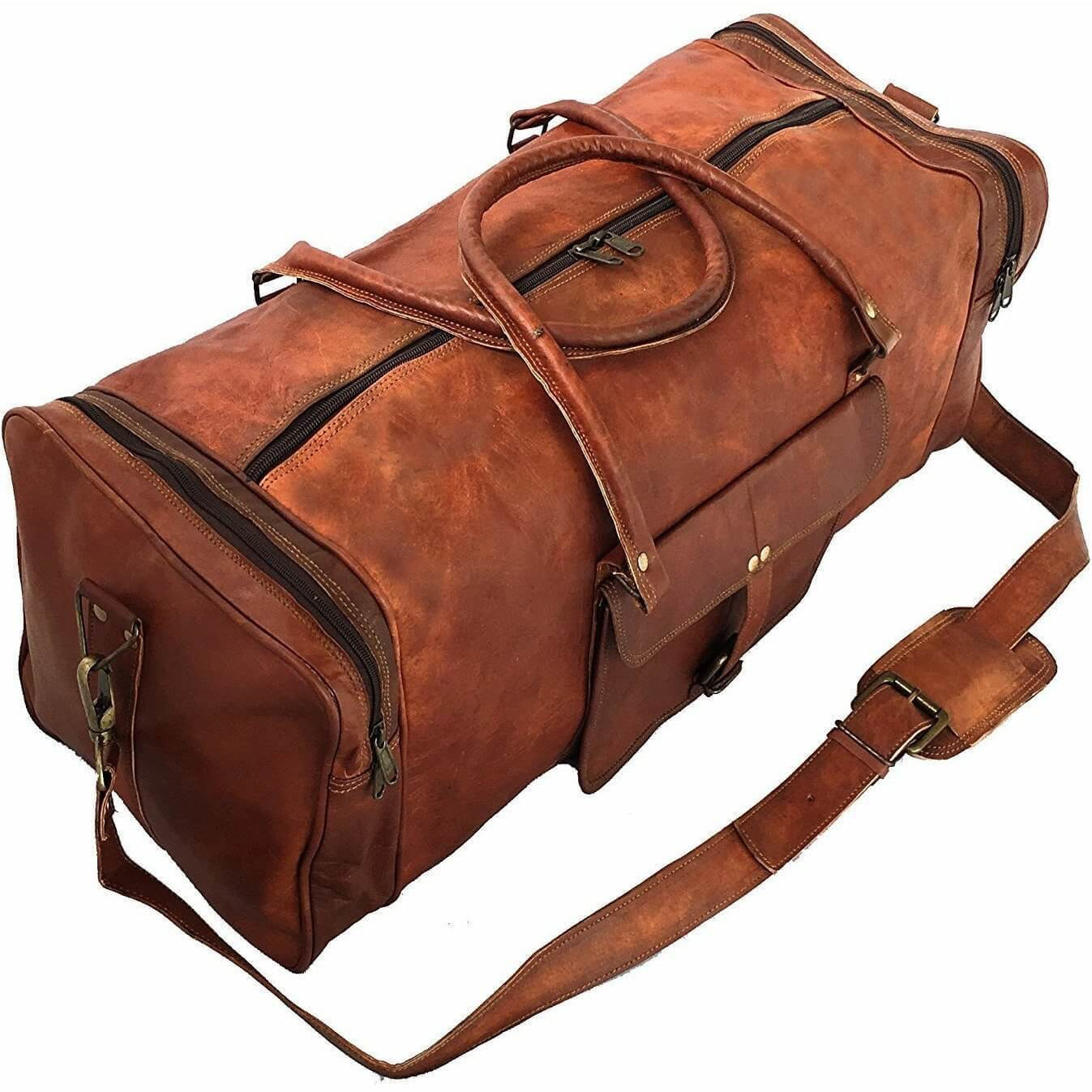 Smart And Casual Vintage Leather Duffle Bag